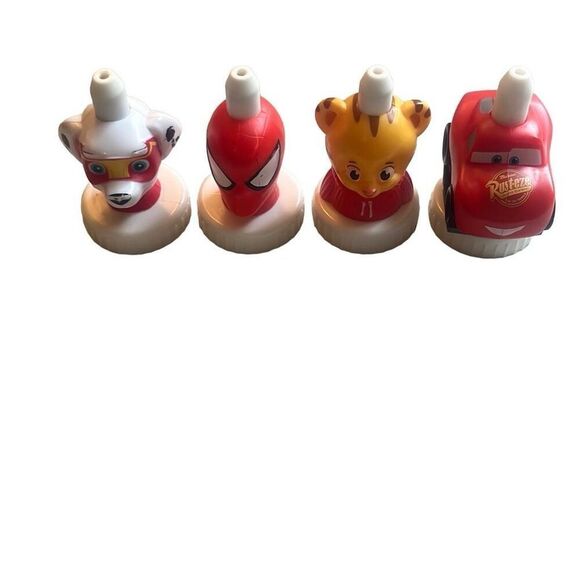 Good 2 Grow Juice Toppers Lot of 12 Minnie Mouse Spider-Man Dinosaur Paw Patrol - Picture 2 of 4